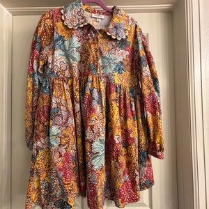 Kika Vargas Multicolor Floral Print Blouse - Yellow, Purple, Orange